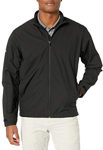 Callaway Men’s Long Sleeve Full-Zip Wind Jacket, Wind and Water Resistant Performance Apparel (Available in Big & Tall), Black, Medium