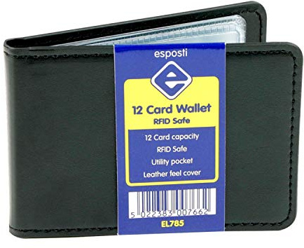 Esposti Slim Credit Card Holder For Men | Mens Card Wallet | RFID Blocking | Minimalist Lightweight Design | 12 Card Slots