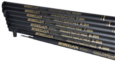 Barre pour drapeau ou manche à air, extensible, 6 m, pointe solide – de Mât télescopique pour drapeau ou manche à air.