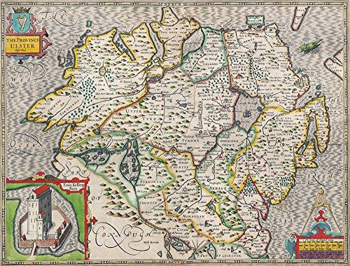 Ryco Originals Ulster, Ireland Historical Map 1000 Piece Jigsaw Puzzle (1610). Free print!