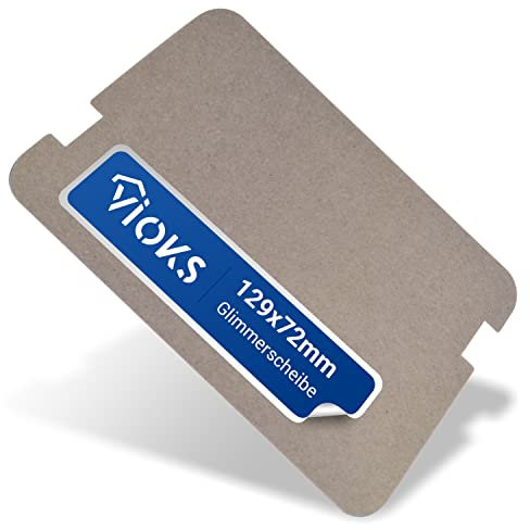 VIOKS Mica disco per forno a microonde, 129 x 72 mm, ricambio per piastra mica Sharp PCOVPA309WRE0, copertura per conduttore cavo, forno a microonde, universale, ritagliabile