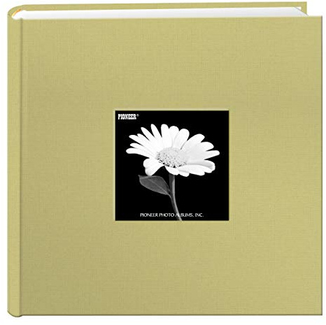 Fabric Frame Cover Photo Album 200 Pockets Hold 4x6 Photos, Soft Yellow