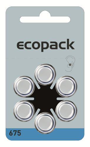Varta Ecopack ZA 675 Hörgerätebatterien 1,4 V - 650 mAh 60 Stück