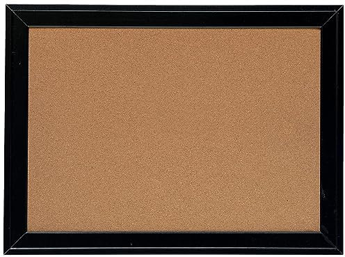 Nobo Kleine Kork-Notiztafel mit Modernem Schwarzem Rahmen, Pinnwand, Wandmontage, Inkl. Befestigungskit, Zuhause/Büro, 585 x 430 mm, 1903922