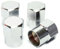 EDELSIGN - 4 er Set Premium Auto Ventilkappen (Messing + Chrom) HEXABIG Valve Caps