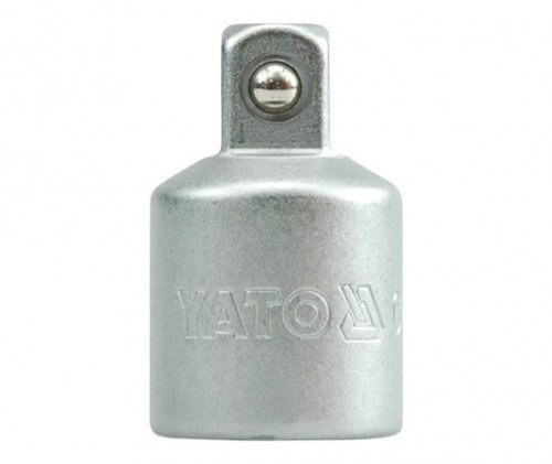 YATO Adapter 3/4 auf 1/2 - Chrom-Vanadium-Stahl Crv 50BV30 - DIN 3121 - Rille im Vierkant für sicheren Halt