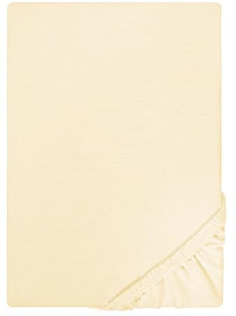 Traumhaft Schlafen - Castell - Markenbettwäsche 0077113 Spannbetttuch Jersey Stretch 1x 180x200 cm - 200x200 cm, gelb