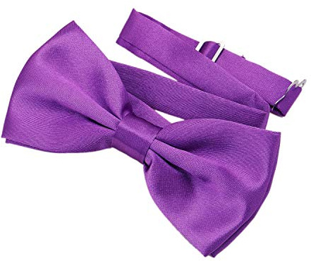 DonDon Pajarita Hombre elegante con gancho con nudo y ajustable color lila