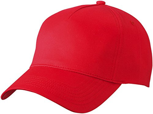 Myrtle Beach 5 Panel Cap mit ungebürsteter Oberfläche MB6117, Farbe:Red;Größe:One Size