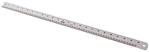 Amtech - Aluminium Rule, Lightweight Dual Scale Straightedge, For Carpentry, Layout and DIY, 600 mm / 24 in