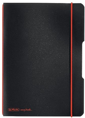 Herlitz Notizheft flex (einzeln | A5, kariert, schwarz)