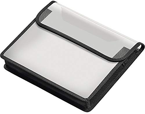 VELOFLEX 1450291 - Sammelbox, Sammelmappe VELOBAG DIN A5 Querformat, matt transparent, mit Klettverschluss, 1 Stück