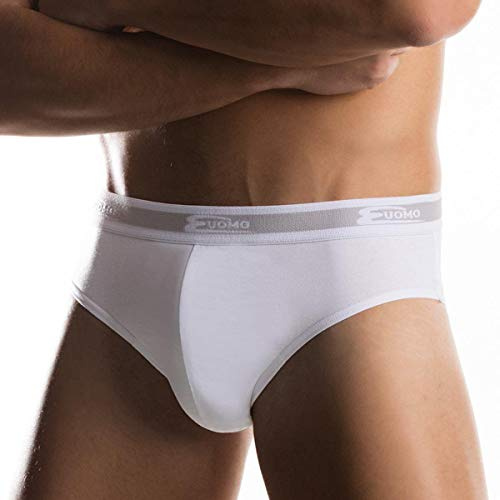 Cotonella 6 Pezzi Slip Uomo L'Altra 2383 con Elastico Esterno, Bianco, 8/3XL