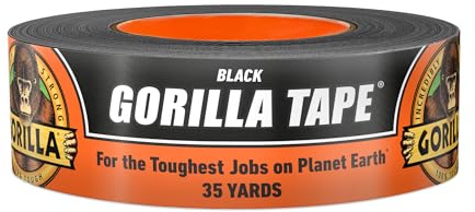 Gorilla Duct Tape, Black Tape, 1.88 x 35 yd (Pack of 1) - Heavy Duty and Weather Resistant for Indoor or Outdoor