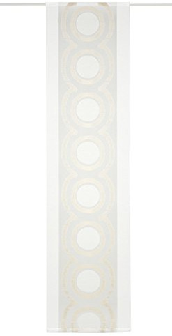 Deko Trend Medio 6236793 77 Panneau Japonais avec Charriaud Polyester Blanc/Champagne 245 x 60 x 245 cm