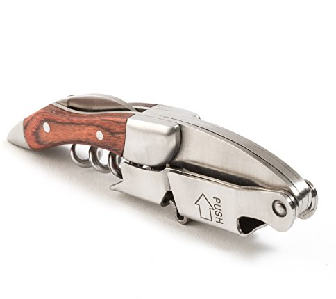 Prestige Rosewood By Coutale Sommelier - The French Patented Spring-Loaded Double Lever Waiters Corkscrew