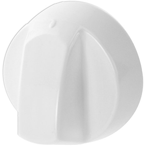 SPARES2GO Bouton de commande universel blanc pour feu à gaz, chauffage de stockage et presse à pantalons (+ 4 adaptateurs)