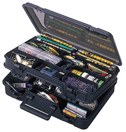 Meiho Versus 3070 Angelbox schwarz - Angelkasten 38x27x12cm, Angelkoffer schwarz