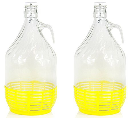 2 x 5L Vino Globo Aerostático Cristal bien schließbarer cierre de clip Botella de cristal