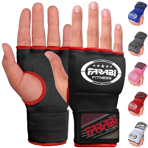 Farabi Sports sottoguanti boxe Adulti Inner Hand Wraps Uomini e donne fasce boxe Allenamento MMA Muay Thai sottoguanti (Nero, S/M)
