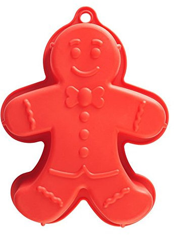 Mason Cash 2007.954 Silicone Gingerbread Man Cake Mould, Orange