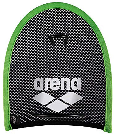arena Unisex Schwimm Wettkampf Trainingshilfe Hand Paddles Netzstoff für Krafttraining, grün (Acid Lime-Black), M
