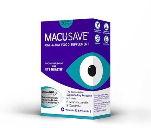 Macu-SAVE Eye Supplement for Macular Health with Meso-Zeaxanthin/Lutein and Zeaxanthin - Pack of 30 Capsules