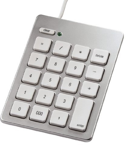 Hama - Keypad, Con cables, USB, numeric, MAC OS 10.6.2 +, Plata (QWERTZ)