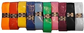 Karakal, greppband/handtagstejp, självhäftande, för badminton/squash/tennis/hockey/curling, polyuretan, utmärkt grepp, B008I3RFUE, slumpmässig färg, 6x