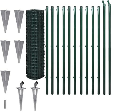 Gitterzaun Zaun Zaunset Gartenzaun Zaunsatz Maschendraht Set Metallzaun 25 x 1,5m