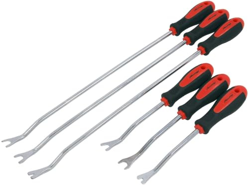 Neilsen CT2370 6pc Trim & Door Panel Tool Set - Standard/Extra Long U Slot | 6-piece tool set, Standard and extra long tools, U slot design, Trim and door panel removal, Automotive trim tools