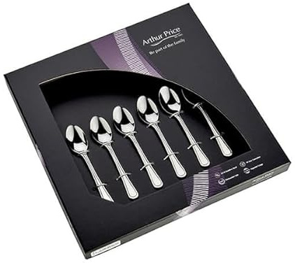 Arthur Price Classic Bead Set of 6 Coffee Spoons