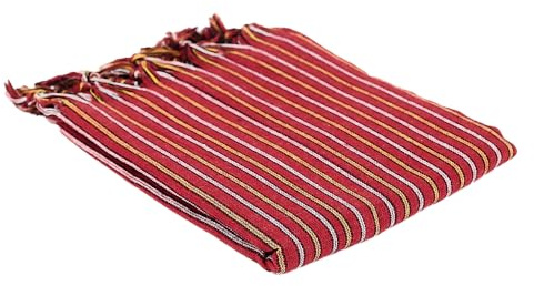 Carenesse Rhodos hamam-handduk 75 x 175 cm med röda ränder | 100 % bomull | peshtemal/fouta, absorberande och snabbtorkande, strand-/bastuhandduk för hamam, liten förpackningsstorlek