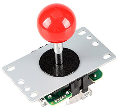 EG STARTS Arcade Klassische Wettbewerb 5 Pin Stick 4-8 Möglichkeiten Joystick Für Arcade DIY Kit Teile Video Spiel Mame Jamma Maschine Gaming Raspberry Pi Retropie Projekte (Rot)