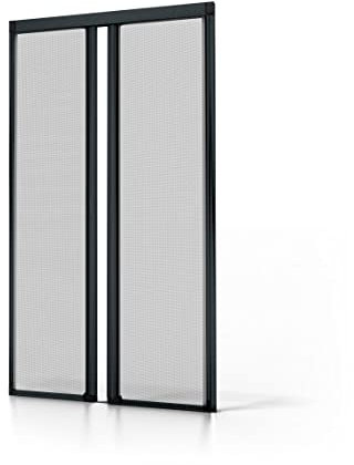 Store moustiquaire enroulante Double Porte Luxe ALU - Gris - L2400 x H2300mm (L2400x H2300 mm, Gris)