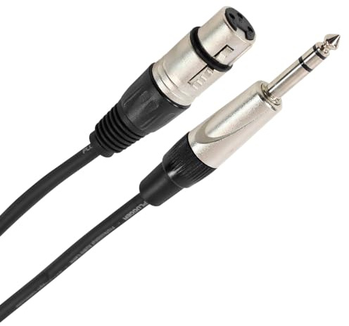 Plugger kabel XLR-uttag, stereolinkuttag, 3 m, svart