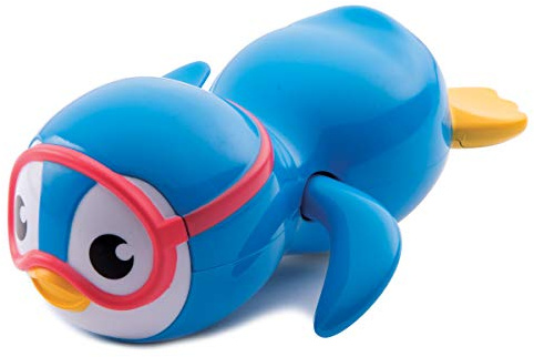 MunchkinÂŽ Wind Up Swimming Penguin Baby and Toddler Bath Toy, Blue