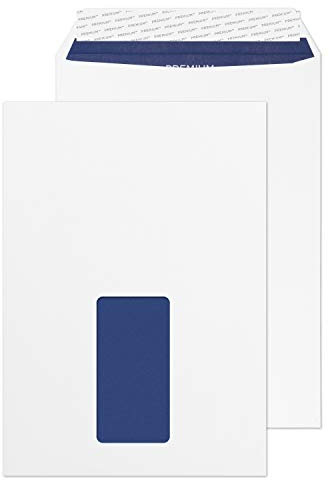 Blake Premium Pure RP83084 Versandtasche Haftklebung Mit Fenster Super-Weiß Velin C5 229 x 162 mm - 120g/m² | 500 Stück