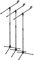 McGrey MBS-01 3x juego Soporte de Micrófono con brazo y pinza de micrófono (brazo giratorio, altura ajustable hasta 154 cm, trípode, abrazaderas de cable, longitud del brazo aprox. 75 cm) negro stand