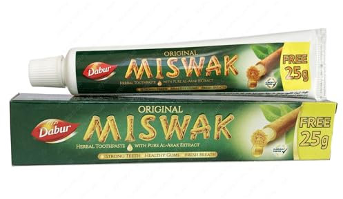 Zahnpaste Meswak (MISWAK – Siwak) *Original DABUR* (2 x 75 g), geschmacksneutral