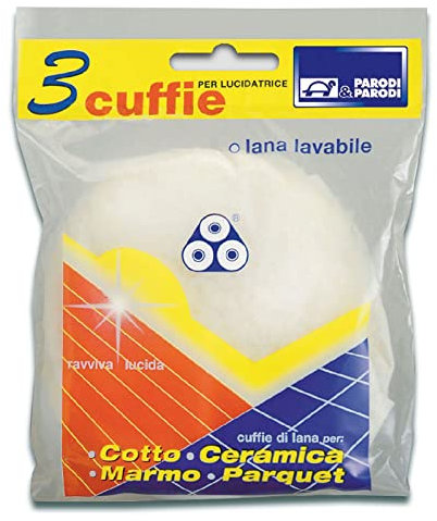 Parodi & Parodi 3 Polishing Pads, Set of 3 for Polishing Machine in Elasticated Wool Acrylic, for Polishing, Polishing Wool for Floors