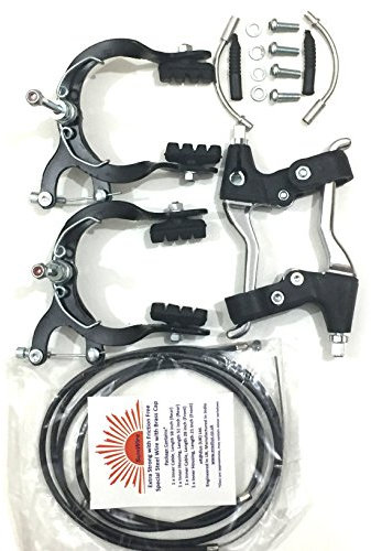 eRadius Felgenbremse, Komplettes Set, Aluminium, Schwarz, 52 Zoll, Mountainbike-Scheibenbrems-Set