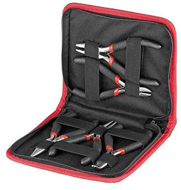 Fixpoint WZ Z - Estuche de tenazas (5 unidades, mango con aislamiento en PVC), color azul