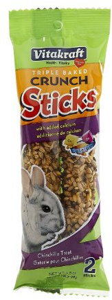 Vitakraft Crunch Sticks Chinchilla Treat - Honey with Added Calcium - Chinchilla Chew Sticks