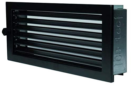 Warmluftgitter 35x15 schwarz Lüftungsgitter Ofengitter