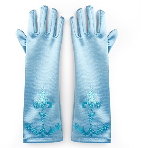 Katara 1098 Gants De Déguisement, Accessoire De Costume De Princesse, Taille Unique Pour Filles Entre 2 Et 9 Ans - Bleu Foncé