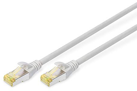 DIGITUS LAN Kabel Cat 6A – 25 m – S/FTP Geschirmt – 10 Gbit/s – 500 MHz – PoE++ – AWG 26/7 – LSZH – RJ45 Netzwerkkabel – Patchkabel – Kompatibel zu Cat6 und Cat7 – Grau