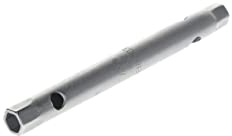 GEDORE Chiave a Tubo Doppia, 6 e 7 mm, Chiave a Tubo Esagonale, Lunga 105 mm, Chiave a Pipa Doppia per Dadi, Chiave a Bussola Meccanico, 26 R 6 x 7, Acciaio Cromato