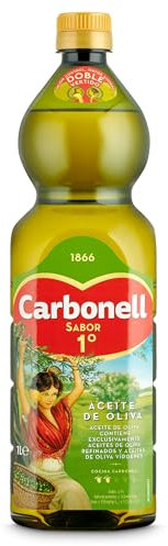Carbonell - Sabor, Aceite de Oliva de Carácter Más Intenso, Ideal Consumo Diario, Uso en Caliente y Guisos - Botella de 1 L