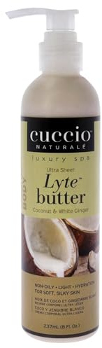 Cuccio Lyte Ultra-Sheer Body Butter - Coconut And White Ginger